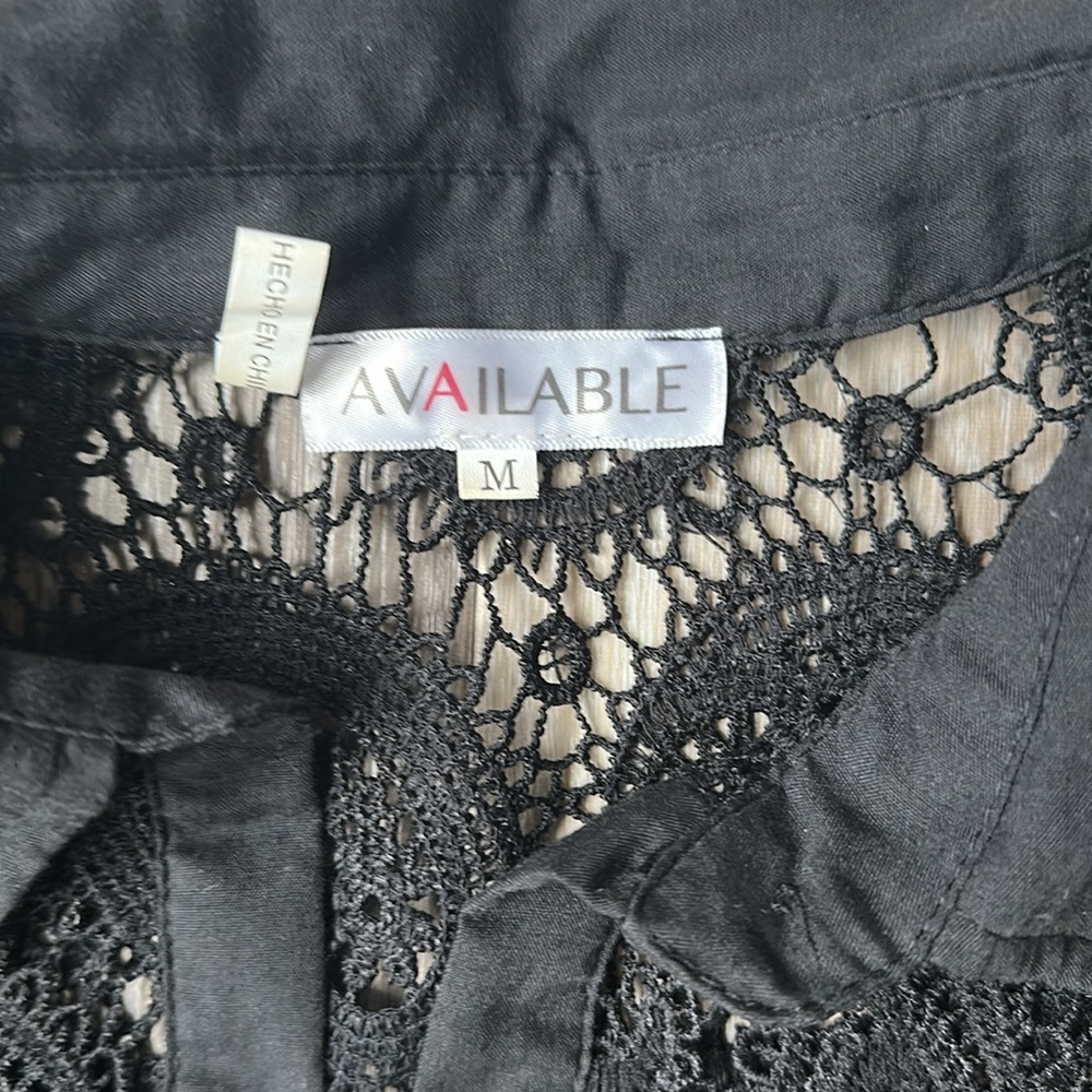 AVAILABLE Crochet Style Button Up - Picture 2 of 4